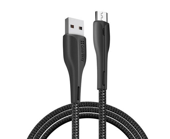 Дата кабель ColorWay USB 2.0 AM to Micro 5P 1.0m led black (CW-CBUM034-BK)