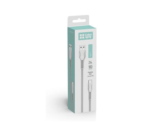 Дата кабель ColorWay USB 2.0 AM to Type-C 1.0m line-drawing white (CW-CBUC029-WH), изображение 3 Дата кабель ColorWay USB 2.0 AM to Type-C 1.0m line-drawing white (CW-CBUC029-WH), изображение 3