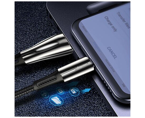 Дата кабель ColorWay USB 2.0 AM to Type-C 1.0m zinc alloy + led black (CW-CBUC035-BK), изображение 8 Дата кабель ColorWay USB 2.0 AM to Type-C 1.0m zinc alloy + led black (CW-CBUC035-BK), изображение 8