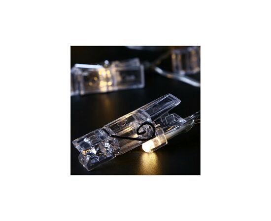 Гірлянда ColorWay Світлодіодна з прищіпками для фото 20 LED / 3 м USB (CW-LCP-20L30BU), зображення 4 Гірлянда ColorWay Світлодіодна з прищіпками для фото 20 LED / 3 м USB (CW-LCP-20L30BU), зображення 4