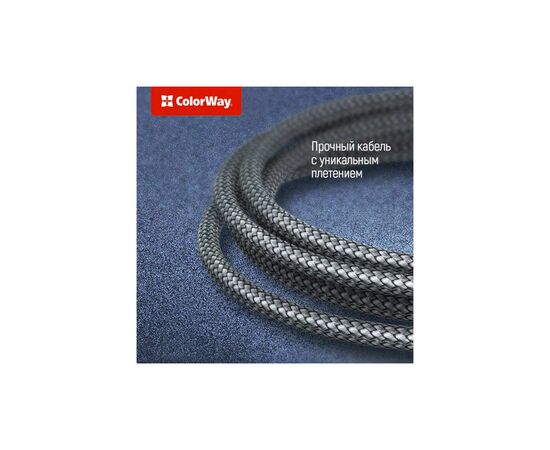 Дата кабель USB Type-C to Lightning 2.0m ColorWay (CW-CBPDCL036-GR), изображение 4 Дата кабель USB Type-C to Lightning 2.0m ColorWay (CW-CBPDCL036-GR), изображение 4