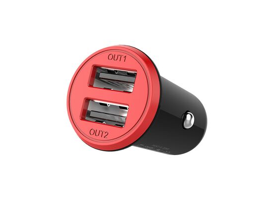 Зарядное устройство ColorWay 2USB AUTO ID 3.4A (17W) red/black (CW-CHA026-BK), изображение 2 Зарядное устройство ColorWay 2USB AUTO ID 3.4A (17W) red/black (CW-CHA026-BK), изображение 2