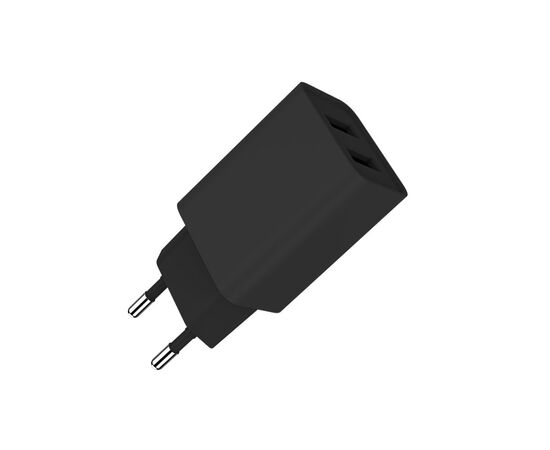 Зарядное устройство ColorWay 2USB AUTO ID 2.1A (10W) black (CW-CHS015-BK), изображение 3 Зарядное устройство ColorWay 2USB AUTO ID 2.1A (10W) black (CW-CHS015-BK), изображение 3