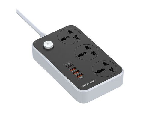 Сетевой фильтр питания ColorWay CW-CHU34PDB, 3 розетки/4USB Black 2M (CW-CHU34PDB), изображение 7 Сетевой фильтр питания ColorWay CW-CHU34PDB, 3 розетки/4USB Black 2M (CW-CHU34PDB), изображение 7