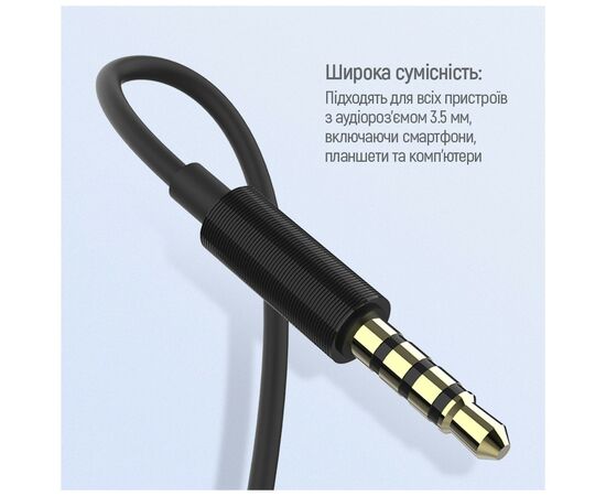 Наушники ColorWay Slim 3.5 mm Wired Earphone Blast 1 Black (CW-WD01BK), изображение 12 Наушники ColorWay Slim 3.5 mm Wired Earphone Blast 1 Black (CW-WD01BK), изображение 12