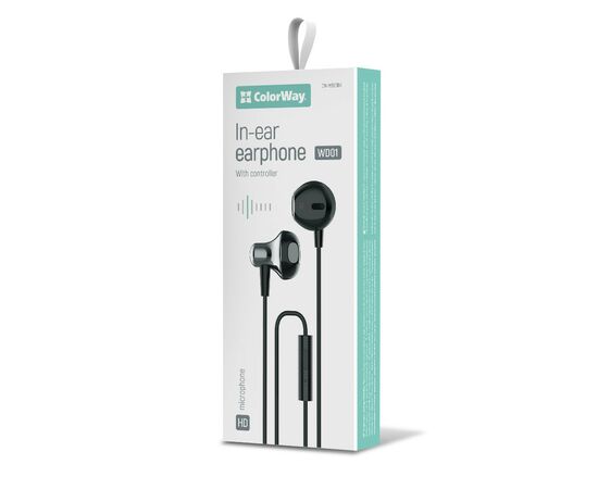 Наушники ColorWay Slim 3.5 mm Wired Earphone Blast 1 Black (CW-WD01BK), изображение 8 Наушники ColorWay Slim 3.5 mm Wired Earphone Blast 1 Black (CW-WD01BK), изображение 8