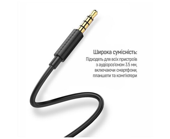 Наушники ColorWay Slim 3.5 mm Wired Earphone Blast 2 Black (CW-WD02BK), изображение 7 Наушники ColorWay Slim 3.5 mm Wired Earphone Blast 2 Black (CW-WD02BK), изображение 7