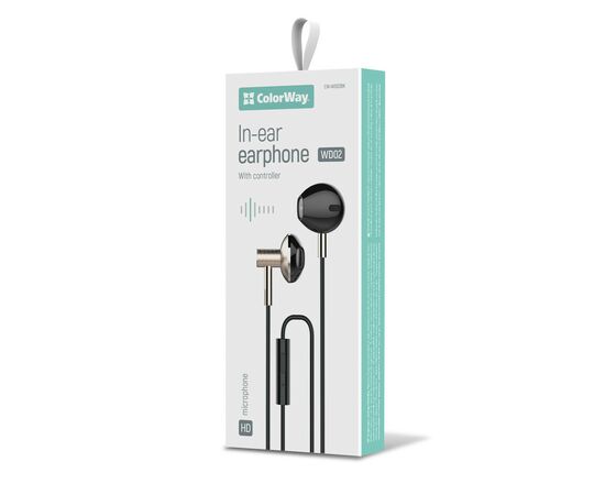 Наушники ColorWay Slim 3.5 mm Wired Earphone Blast 2 Black (CW-WD02BK), изображение 8 Наушники ColorWay Slim 3.5 mm Wired Earphone Blast 2 Black (CW-WD02BK), изображение 8