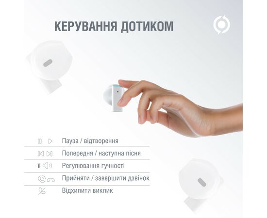 Наушники Piko TWS-MiniJack White (1283126583407), изображение 2 Наушники Piko TWS-MiniJack White (1283126583407), изображение 2