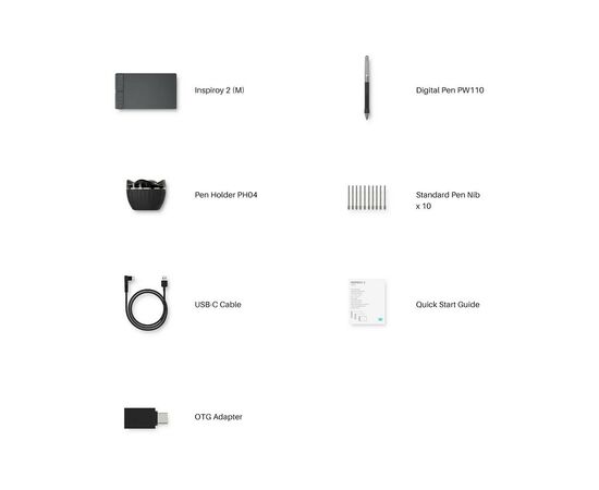 Графический планшет Huion Inspiroy 2 M (H951P), изображение 3 Графический планшет Huion Inspiroy 2 M (H951P), изображение 3