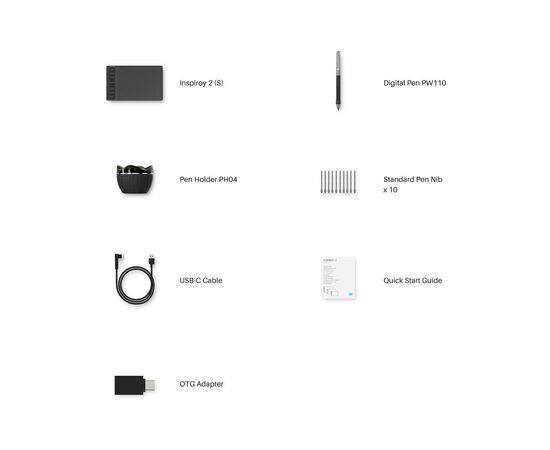Графічний планшет Huion Inspiroy 2 S (H641P), зображення 3 Графічний планшет Huion Inspiroy 2 S (H641P), зображення 3
