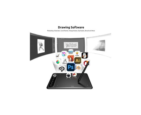 Графический планшет Parblo Intangbo X7 Black (INTANGBOX7), изображение 2 Графический планшет Parblo Intangbo X7 Black (INTANGBOX7), изображение 2