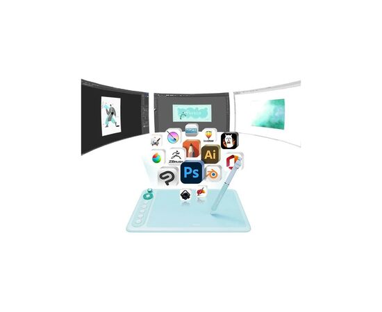 Графический планшет Parblo Intangbo X7 Green (INTANGBOX7G), изображение 2 Графический планшет Parblo Intangbo X7 Green (INTANGBOX7G), изображение 2