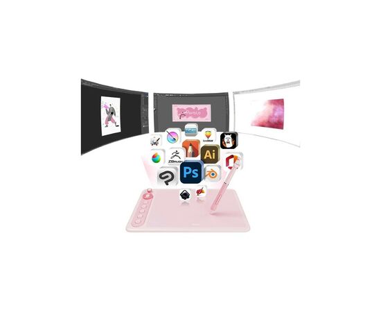 Графический планшет Parblo Intangbo X7 Pink (INTANGBOX7P), изображение 2 Графический планшет Parblo Intangbo X7 Pink (INTANGBOX7P), изображение 2