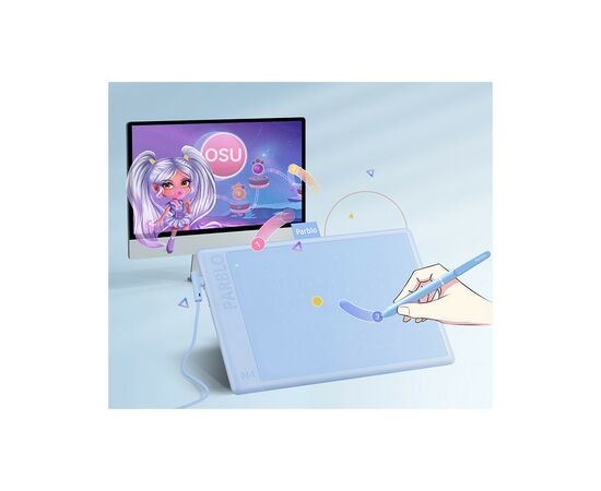 Графический планшет Parblo Ninos N4 Blue (NINOSN4B), изображение 2 Графический планшет Parblo Ninos N4 Blue (NINOSN4B), изображение 2