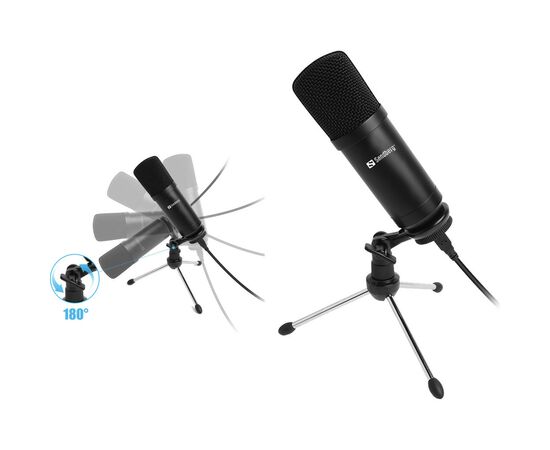 Микрофон Sandberg Desk Microphone USB (126-09), изображение 2 Микрофон Sandberg Desk Microphone USB (126-09), изображение 2
