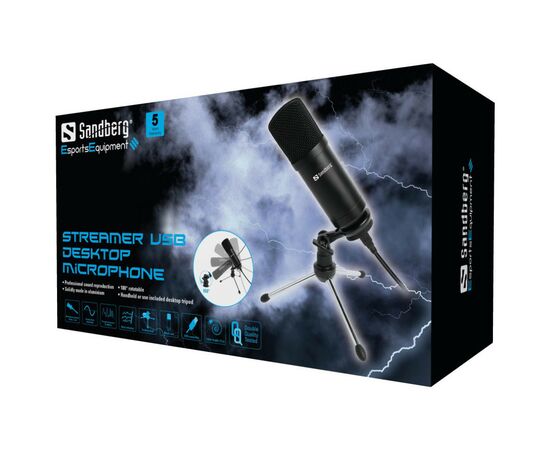 Микрофон Sandberg Desk Microphone USB (126-09), изображение 3 Микрофон Sandberg Desk Microphone USB (126-09), изображение 3
