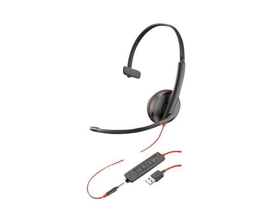 Наушники Poly BlackWire C3215 USB-C/A + 3.5mm HS Mono (8X227AA)