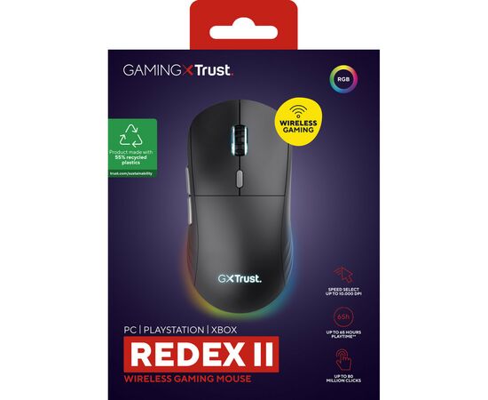 Мишка Trust GXT 926 Redex II Wireless/USB-A/USB-C Black (25126), зображення 8 Мишка Trust GXT 926 Redex II Wireless/USB-A/USB-C Black (25126), зображення 8
