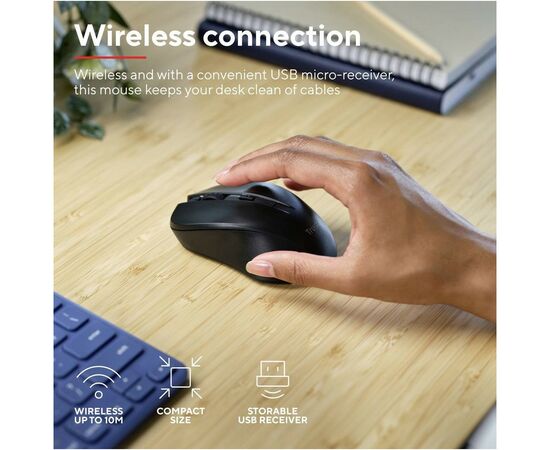 Мышка Trust Mydo Silent Wireless Black (25084), изображение 5 Мышка Trust Mydo Silent Wireless Black (25084), изображение 5