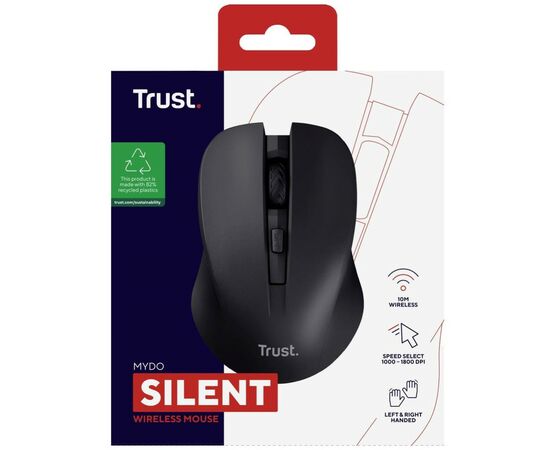 Мышка Trust Mydo Silent Wireless Black (25084), изображение 9 Мышка Trust Mydo Silent Wireless Black (25084), изображение 9