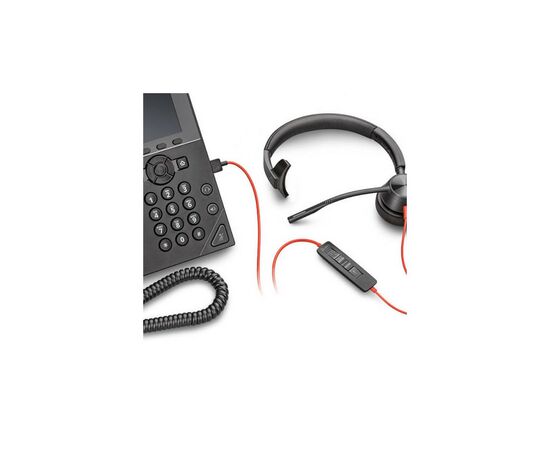 Наушники Poly Blackwire 3310-M USB-A/C (8X216AA), изображение 3 Наушники Poly Blackwire 3310-M USB-A/C (8X216AA), изображение 3