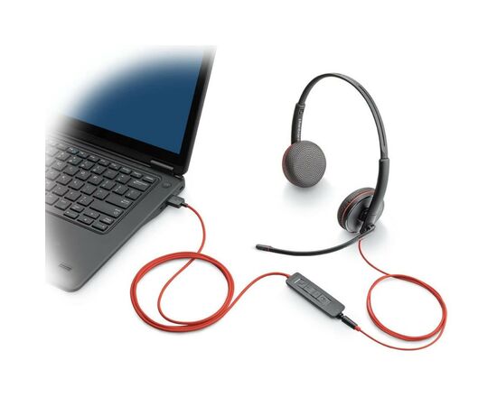 Наушники Poly Blackwire 3225 USB-A/C/+ 3.5mm (8X229AA), изображение 2 Наушники Poly Blackwire 3225 USB-A/C/+ 3.5mm (8X229AA), изображение 2