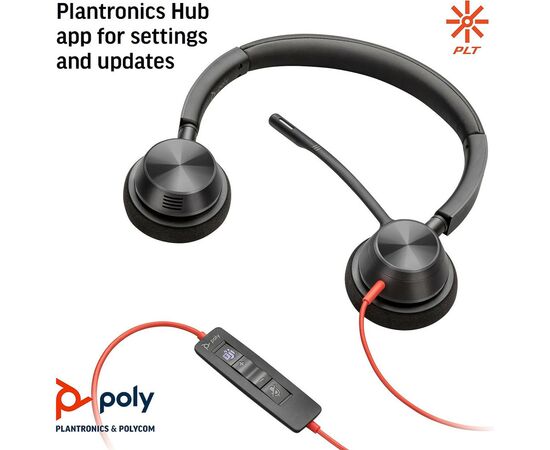 Наушники Poly Blackwire 3320-M USB-A/C (8X220AA), изображение 4 Наушники Poly Blackwire 3320-M USB-A/C (8X220AA), изображение 4