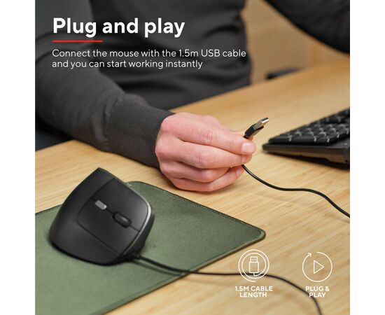 Мышка Trust Bayo II Ergonomic USB Black (25144), изображение 10 Мышка Trust Bayo II Ergonomic USB Black (25144), изображение 10