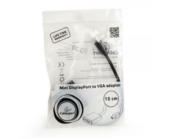 Переходник Mini DisplayPort to VGA Cablexpert (A-mDPM-VGAF-02), изображение 2 Переходник Mini DisplayPort to VGA Cablexpert (A-mDPM-VGAF-02), изображение 2