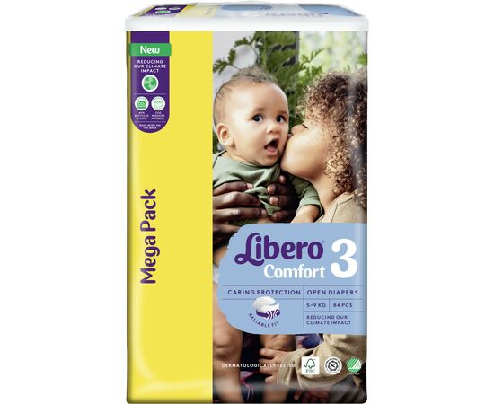 Подгузники Libero Comfort Размер 3 (5-9 кг) 84 шт (7322541756738), изображение 2 Подгузники Libero Comfort Размер 3 (5-9 кг) 84 шт (7322541756738), изображение 2