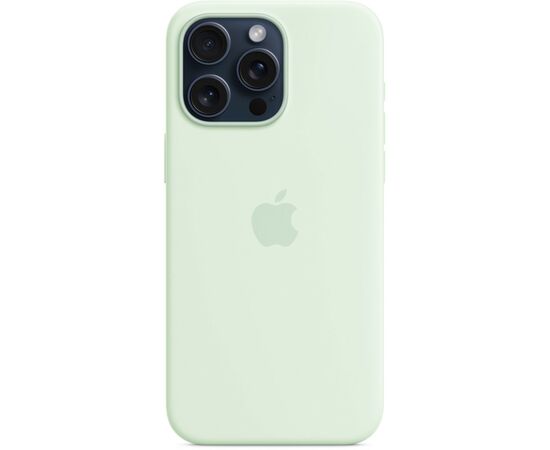 Чохол до мобільного телефона Apple iPhone 15 Pro Max Silicone Case with MagSafe - Soft Mint,Model A3126 (MWNQ3ZM/A), зображення 3 Чохол до мобільного телефона Apple iPhone 15 Pro Max Silicone Case with MagSafe - Soft Mint,Model A3126 (MWNQ3ZM/A), зображення 3