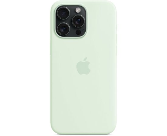 Чохол до мобільного телефона Apple iPhone 15 Pro Max Silicone Case with MagSafe - Soft Mint,Model A3126 (MWNQ3ZM/A), зображення 4 Чохол до мобільного телефона Apple iPhone 15 Pro Max Silicone Case with MagSafe - Soft Mint,Model A3126 (MWNQ3ZM/A), зображення 4