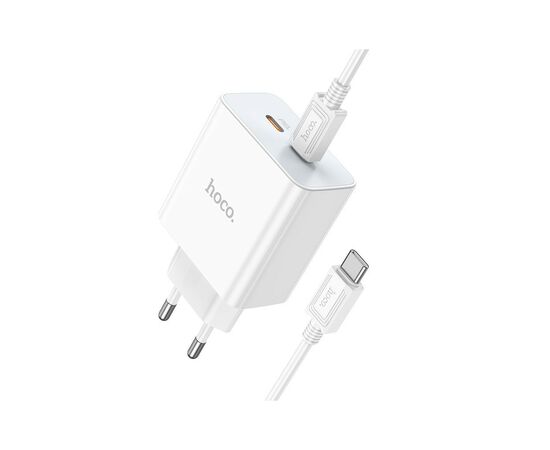 Зарядное устройство HOCO C108A charger set(C to C) White (6931474784452), изображение 2 Зарядное устройство HOCO C108A charger set(C to C) White (6931474784452), изображение 2