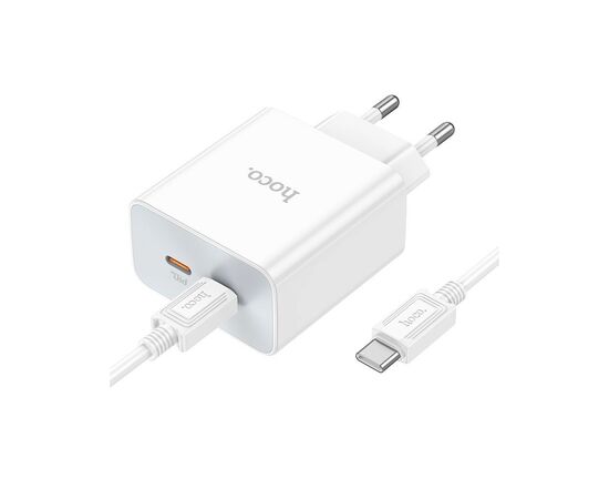 Зарядное устройство HOCO C108A charger set(C to C) White (6931474784452), изображение 4 Зарядное устройство HOCO C108A charger set(C to C) White (6931474784452), изображение 4