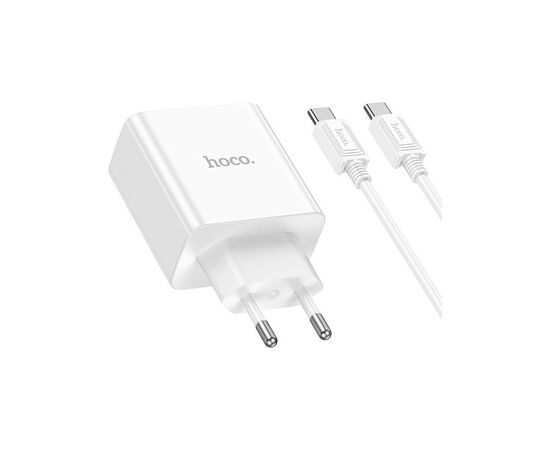 Зарядное устройство HOCO C108A charger set(C to C) White (6931474784452), изображение 5 Зарядное устройство HOCO C108A charger set(C to C) White (6931474784452), изображение 5