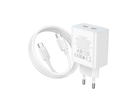 Зарядное устройство HOCO C108A charger set(C to C) White (6931474784452), изображение 6 Зарядное устройство HOCO C108A charger set(C to C) White (6931474784452), изображение 6