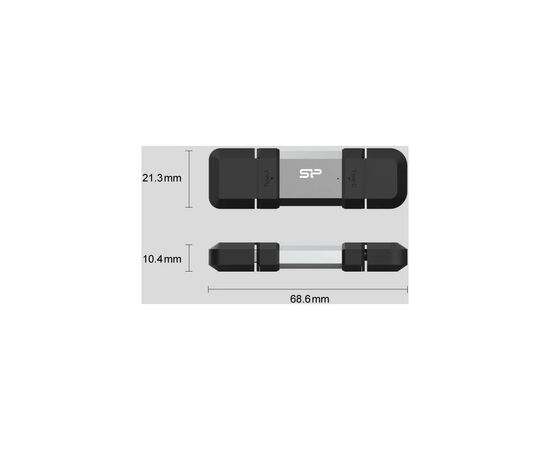 USB флеш накопитель Silicon Power USB 128G SILICON POWER usb3.2+TypeC Mobile C51 (SP128GBUC3C51V1S), изображение 5 USB флеш накопитель Silicon Power USB 128G SILICON POWER usb3.2+TypeC Mobile C51 (SP128GBUC3C51V1S), изображение 5