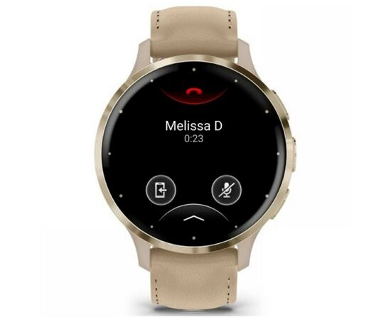 Смарт-часы Garmin Venu 3S, Fr. Gray + Soft Gold, Leather, GPS (010-02785-55), изображение 2 Смарт-часы Garmin Venu 3S, Fr. Gray + Soft Gold, Leather, GPS (010-02785-55), изображение 2