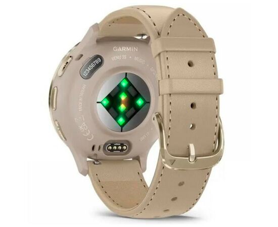 Смарт-часы Garmin Venu 3S, Fr. Gray + Soft Gold, Leather, GPS (010-02785-55), изображение 6 Смарт-часы Garmin Venu 3S, Fr. Gray + Soft Gold, Leather, GPS (010-02785-55), изображение 6