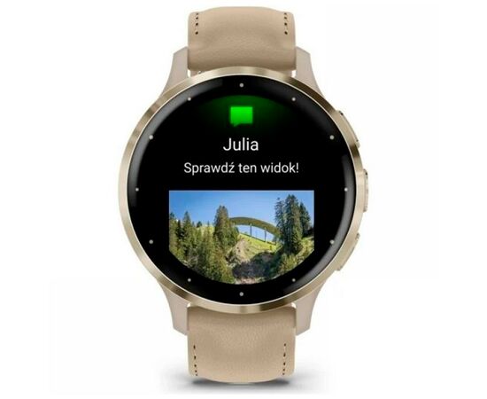 Смарт-часы Garmin Venu 3S, Fr. Gray + Soft Gold, Leather, GPS (010-02785-55), изображение 7 Смарт-часы Garmin Venu 3S, Fr. Gray + Soft Gold, Leather, GPS (010-02785-55), изображение 7