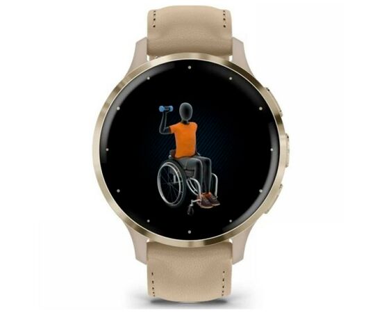 Смарт-часы Garmin Venu 3S, Fr. Gray + Soft Gold, Leather, GPS (010-02785-55), изображение 8 Смарт-часы Garmin Venu 3S, Fr. Gray + Soft Gold, Leather, GPS (010-02785-55), изображение 8
