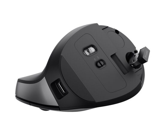 Мишка Trust Bayo 2 Ergonomic Wireless/USB-A Black (25145), зображення 7 Мишка Trust Bayo 2 Ergonomic Wireless/USB-A Black (25145), зображення 7
