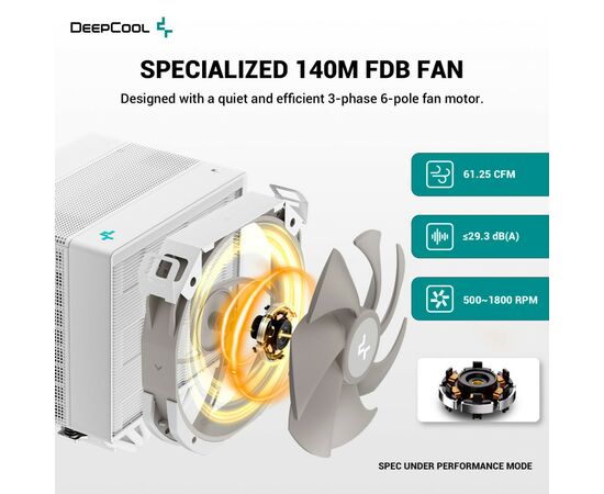Кулер для процессора Deepcool Assassin 4S White (R-ASN4S-WHGPMN-G), изображение 11 Кулер для процессора Deepcool Assassin 4S White (R-ASN4S-WHGPMN-G), изображение 11
