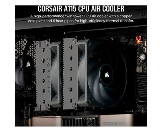 Кулер до процесора Corsair A115 Black (CT-9010011-WW), зображення 12 Кулер до процесора Corsair A115 Black (CT-9010011-WW), зображення 12