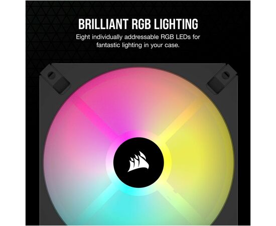 Кулер для корпуса Corsair iCUE AR120 Digital RGB Black (CO-9050166-WW), изображение 7 Кулер для корпуса Corsair iCUE AR120 Digital RGB Black (CO-9050166-WW), изображение 7