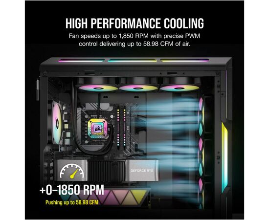 Кулер для корпуса Corsair iCUE AR120 Digital RGB Black (CO-9050166-WW), изображение 9 Кулер для корпуса Corsair iCUE AR120 Digital RGB Black (CO-9050166-WW), изображение 9