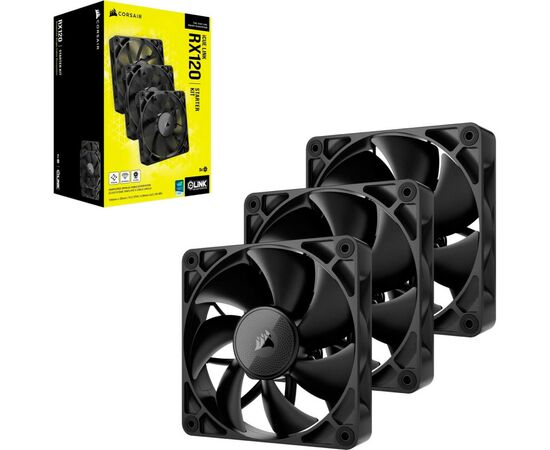 Кулер для корпуса Corsair iCUE Link RX120 PWM Triple Pack (CO-9051010-WW), изображение 7 Кулер для корпуса Corsair iCUE Link RX120 PWM Triple Pack (CO-9051010-WW), изображение 7