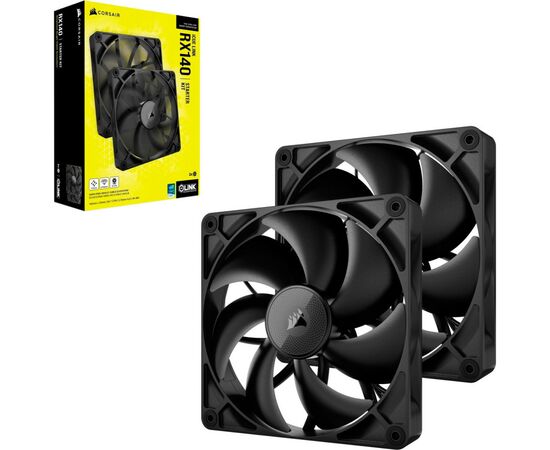Кулер для корпуса Corsair iCUE Link RX140 PWM Dual Pack (CO-9051012-WW), изображение 7 Кулер для корпуса Corsair iCUE Link RX140 PWM Dual Pack (CO-9051012-WW), изображение 7