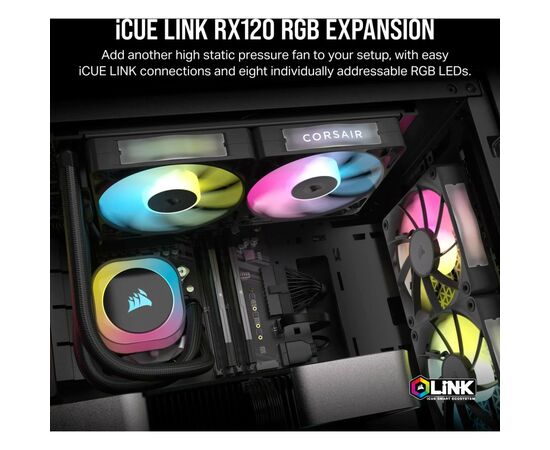 Кулер для корпуса Corsair iCUE Link RX140 RGB PWM (CO-9051019-WW), изображение 4 Кулер для корпуса Corsair iCUE Link RX140 RGB PWM (CO-9051019-WW), изображение 4